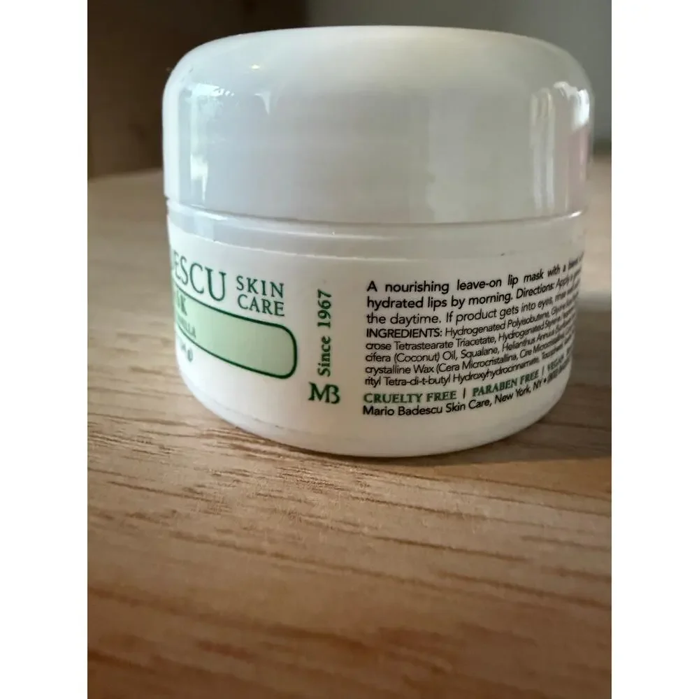 $14 Mario Badescu Lip Mask Acai Vanilla 0.5 oz Hydrating Overnight Treatment